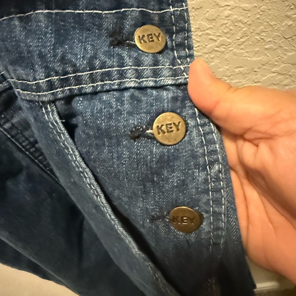Vintage Key Women's Blue Denim Overalls Size 12 Tall - Picture 7 of 13